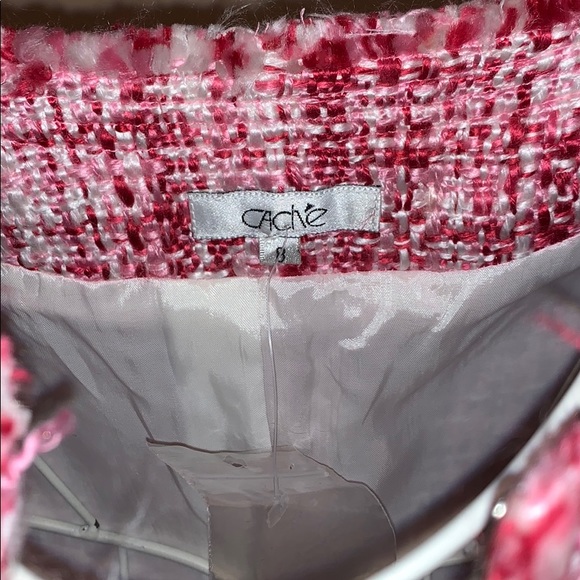 Cache Tweed Pink Jacket 8 - Picture 3 of 6